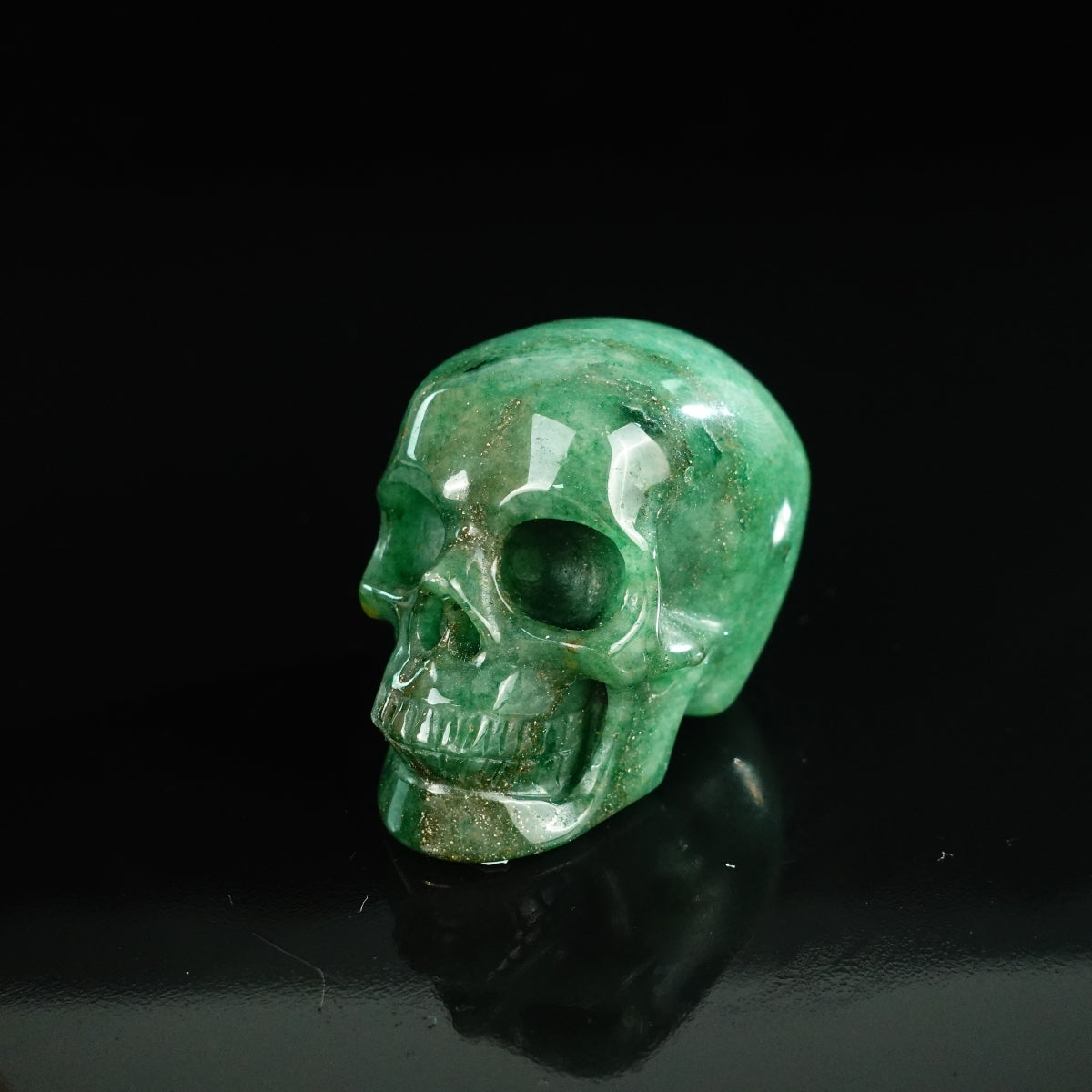 2.2" Green Aventurine Crystal Skull Carving - Unique Piece #GA13