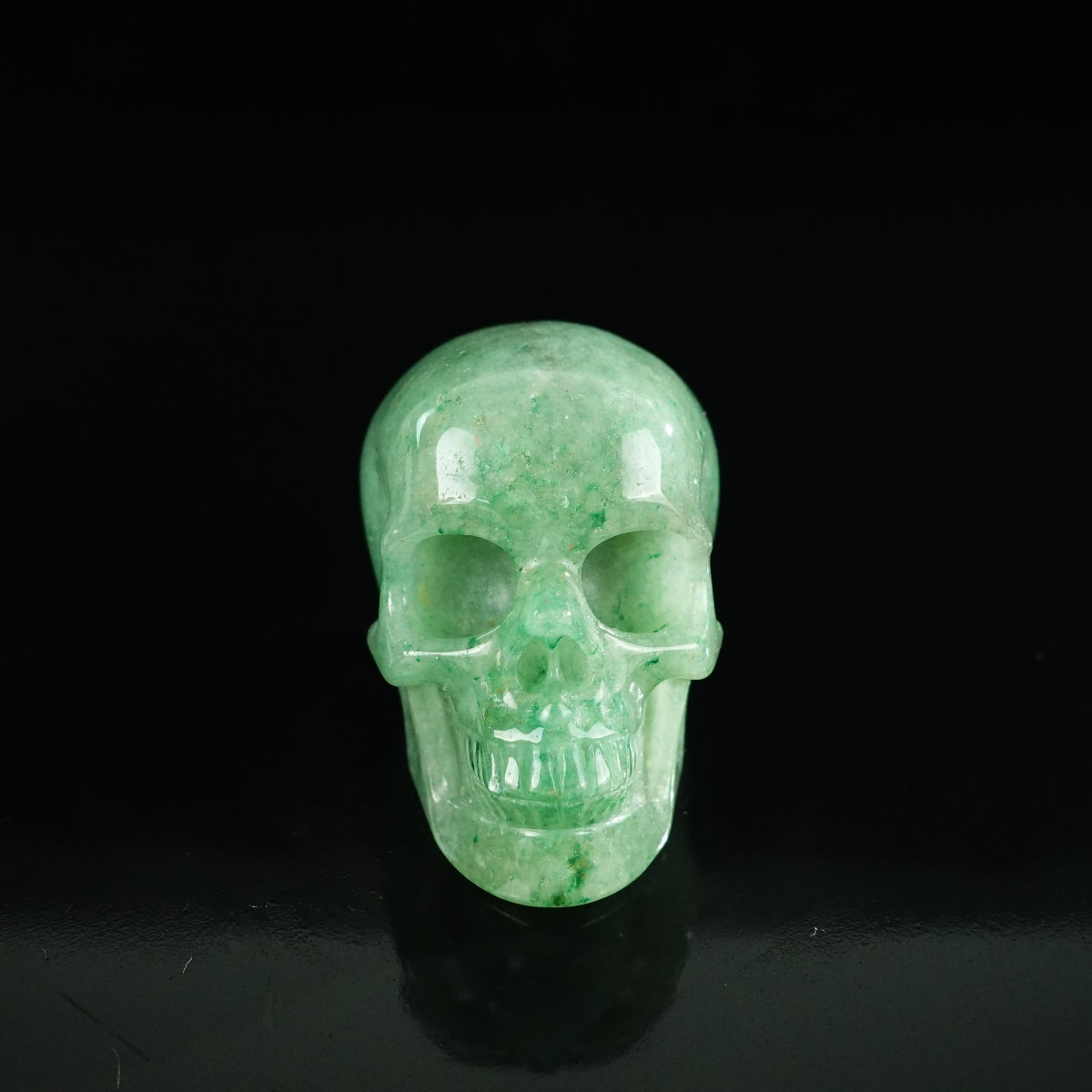 2.2" Green Aventurine Crystal Skull Carving - Unique Piece #GA14