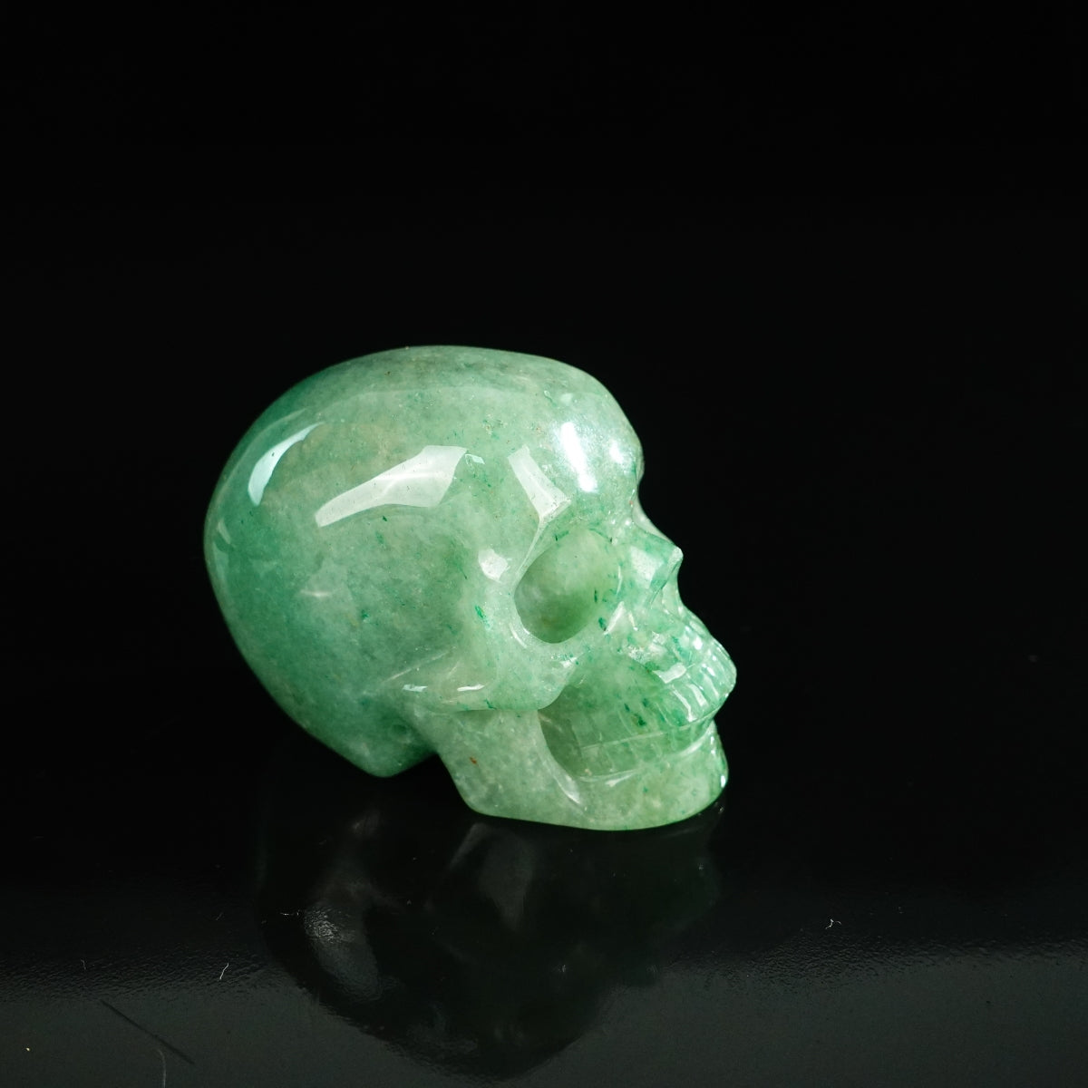 2.2" Green Aventurine Crystal Skull Carving - Unique Piece #GA14