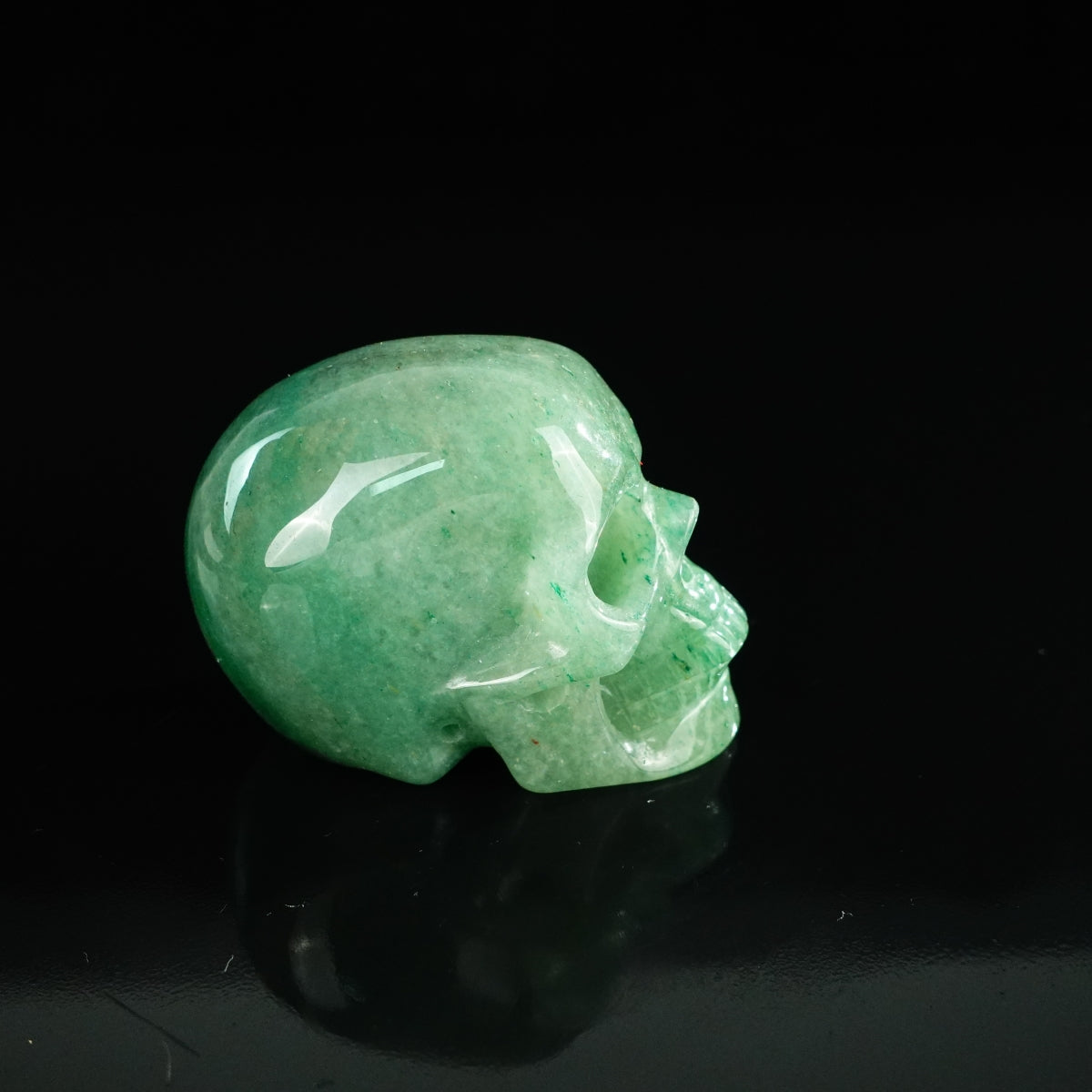 2.2" Green Aventurine Crystal Skull Carving - Unique Piece #GA14