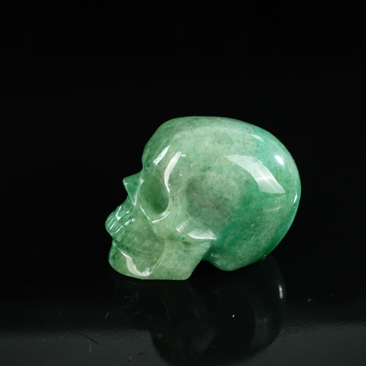 2.2" Green Aventurine Crystal Skull Carving - Unique Piece #GA14