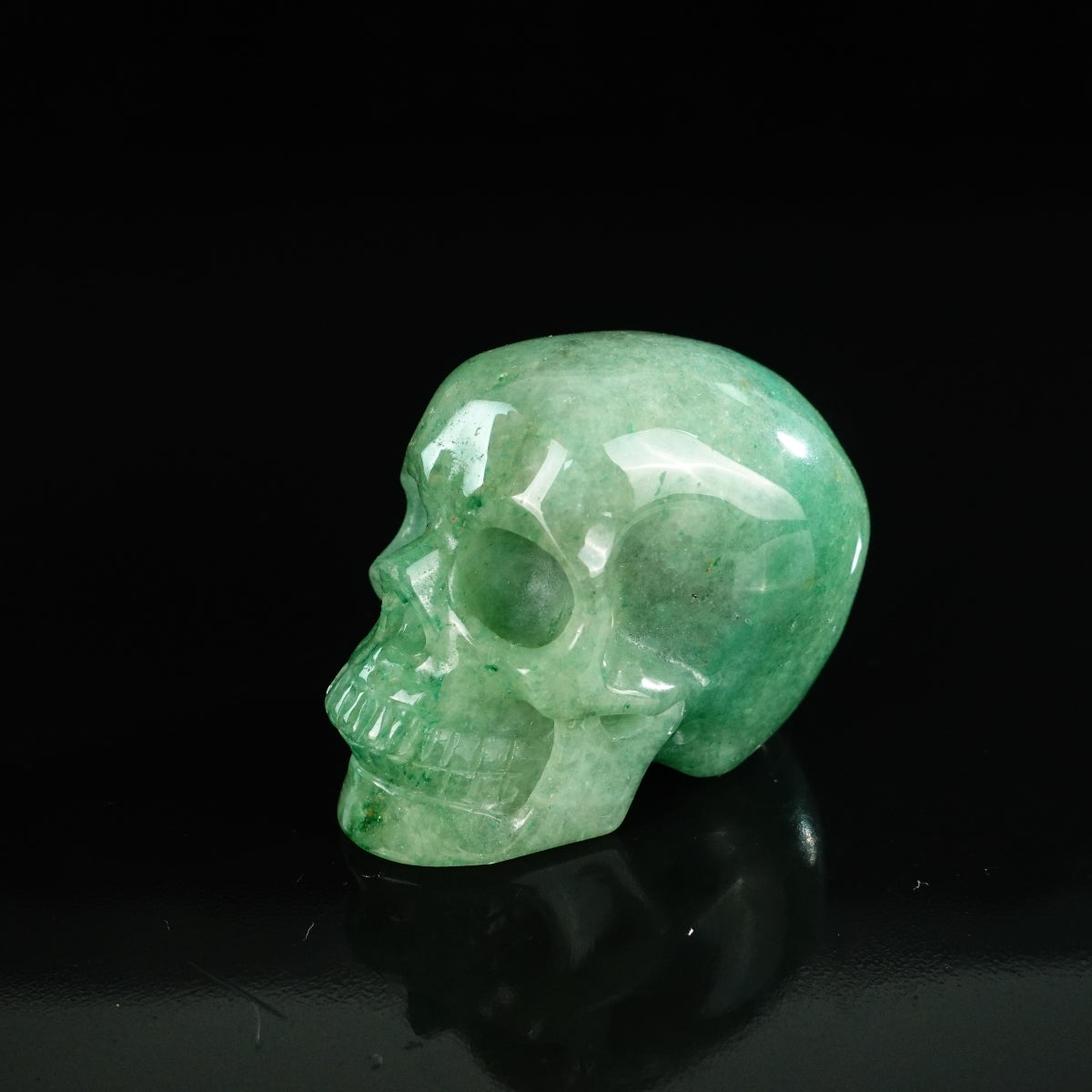 2.2" Green Aventurine Crystal Skull Carving - Unique Piece #GA14