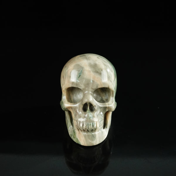 2.2" Nine Dragon Jade Crystal Skull Carving - Unique Piece #HA01