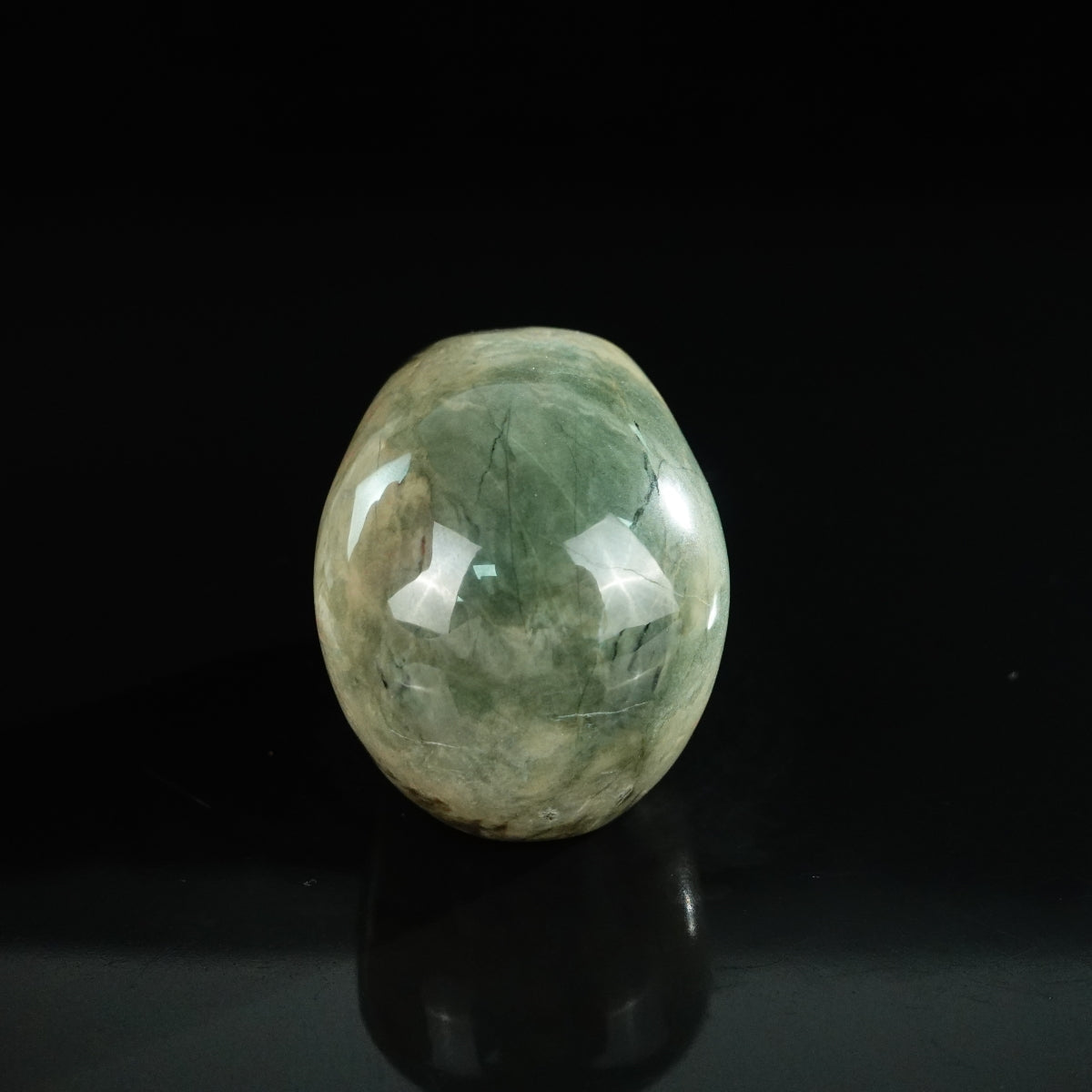 2.2" Nine Dragon Jade Crystal Skull Carving - Unique Piece #HA05