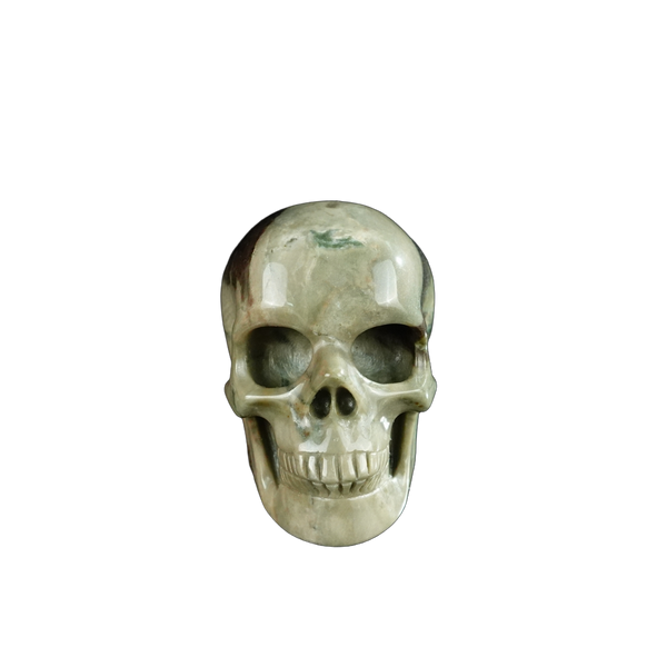 2.2" Nine Dragon Jade Crystal Skull Carving - Unique Piece #HA09