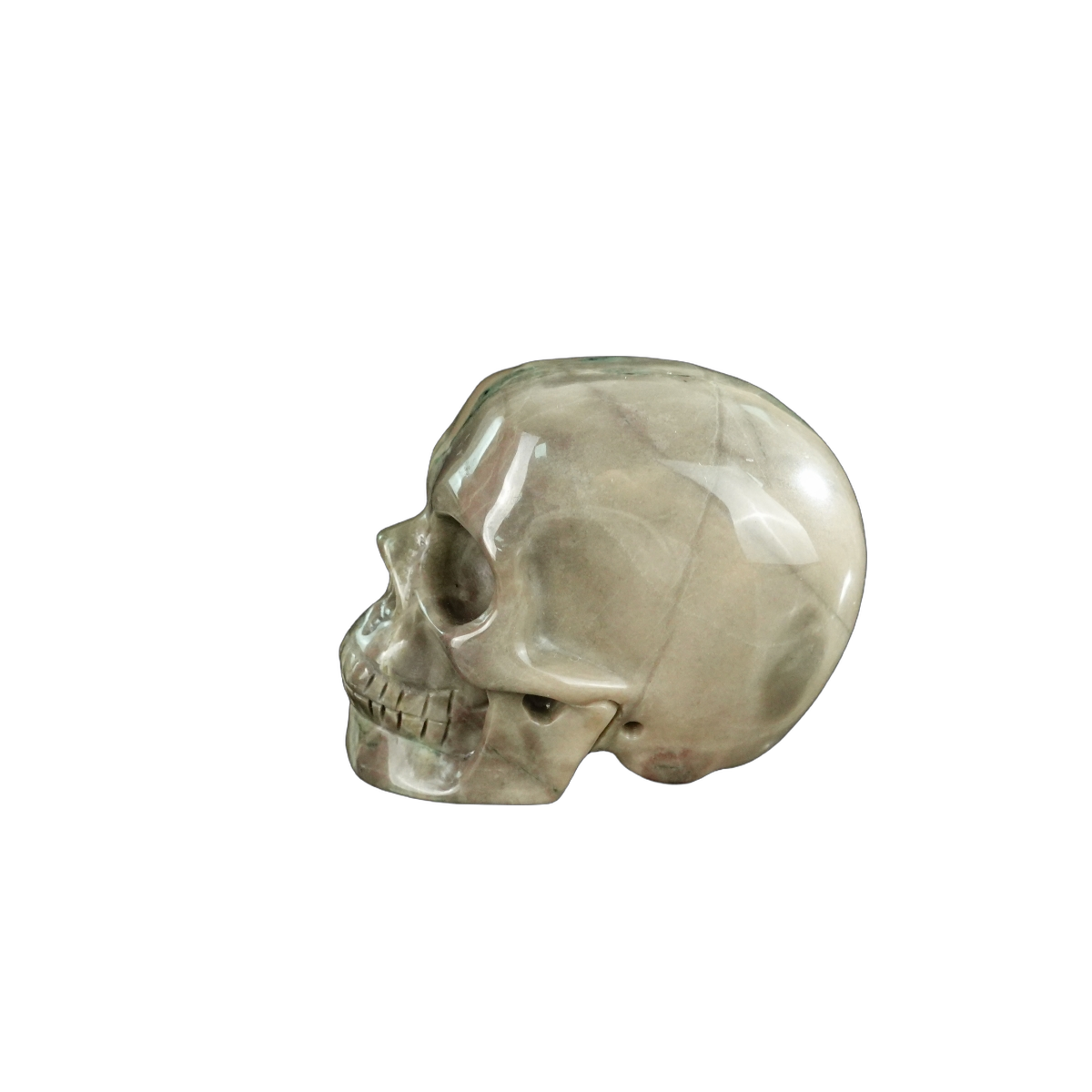 2.2" Nine Dragon Jade Crystal Skull Carving - Unique Piece #HA11