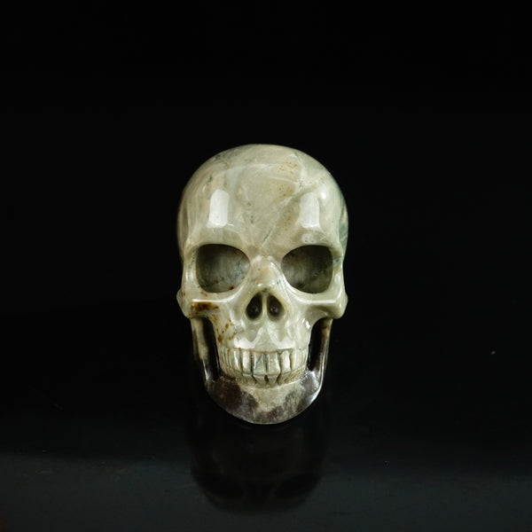2.2" Nine Dragon Jade Crystal Skull Carving - Unique Piece #HA14