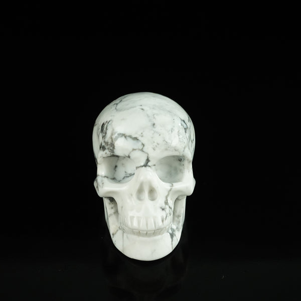 2.2" Howlite Crystal Skull Carving - Unique Piece #HL01