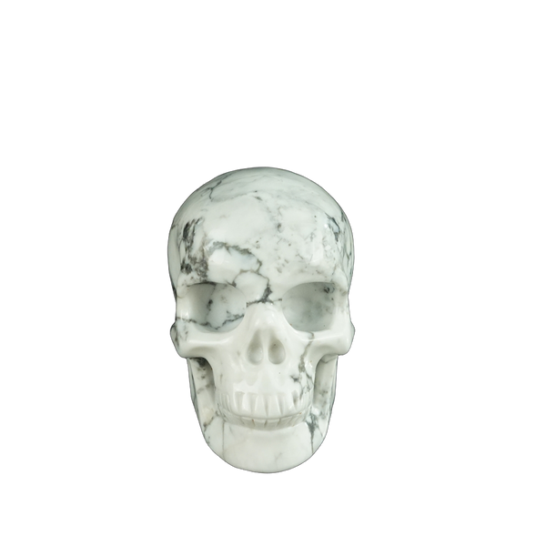 2.2" Howlite Crystal Skull Carving - Unique Piece #HL01