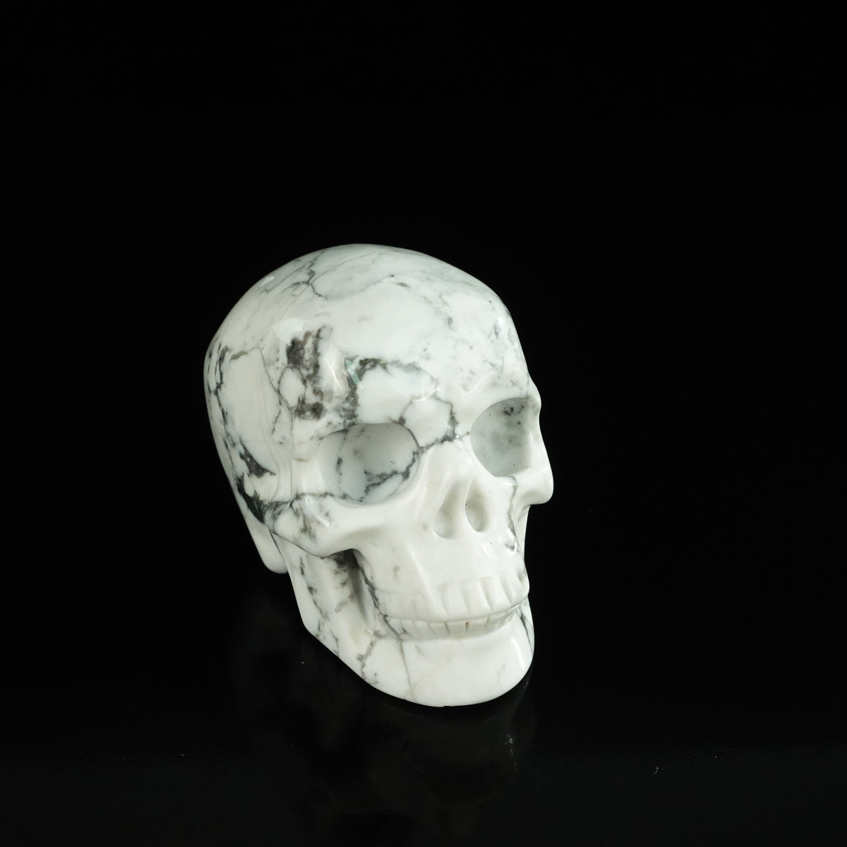 2.2" Howlite Crystal Skull Carving - Unique Piece #HL01