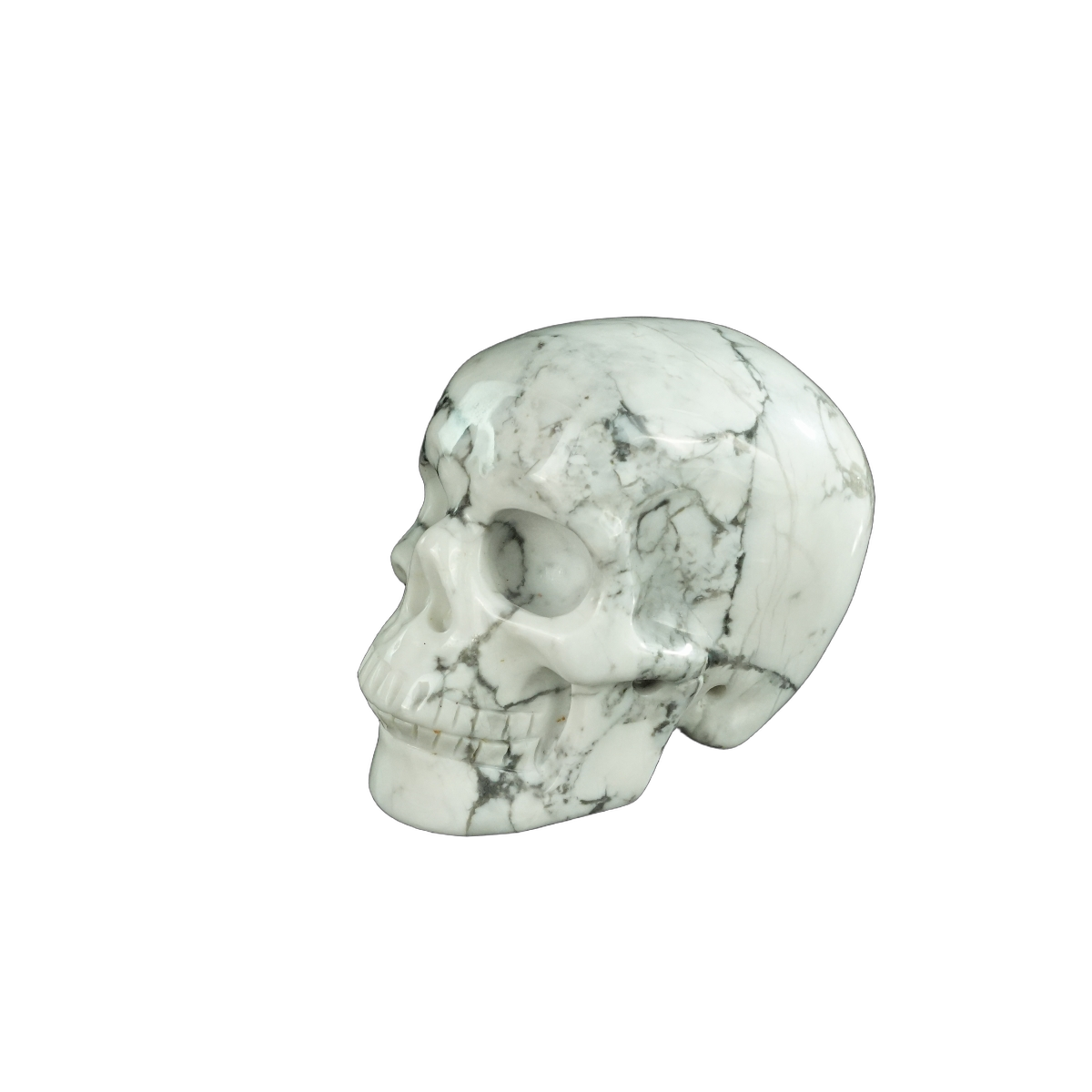 2.2" Howlite Crystal Skull Carving - Unique Piece #HL01
