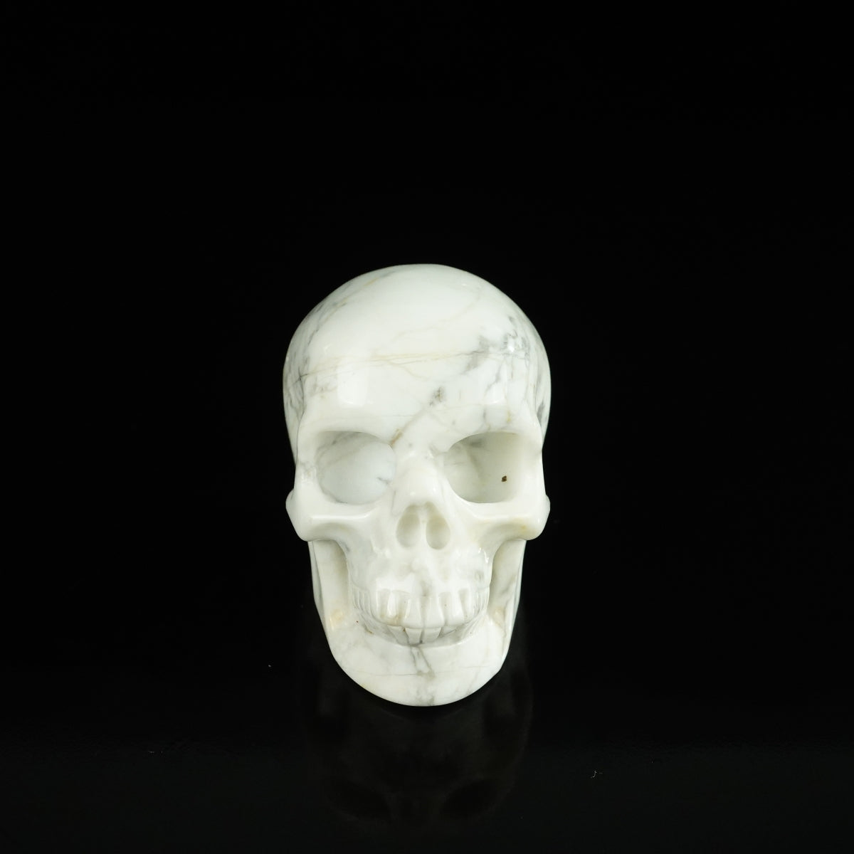 2.2" Howlite Crystal Skull Carving - Unique Piece #HL02