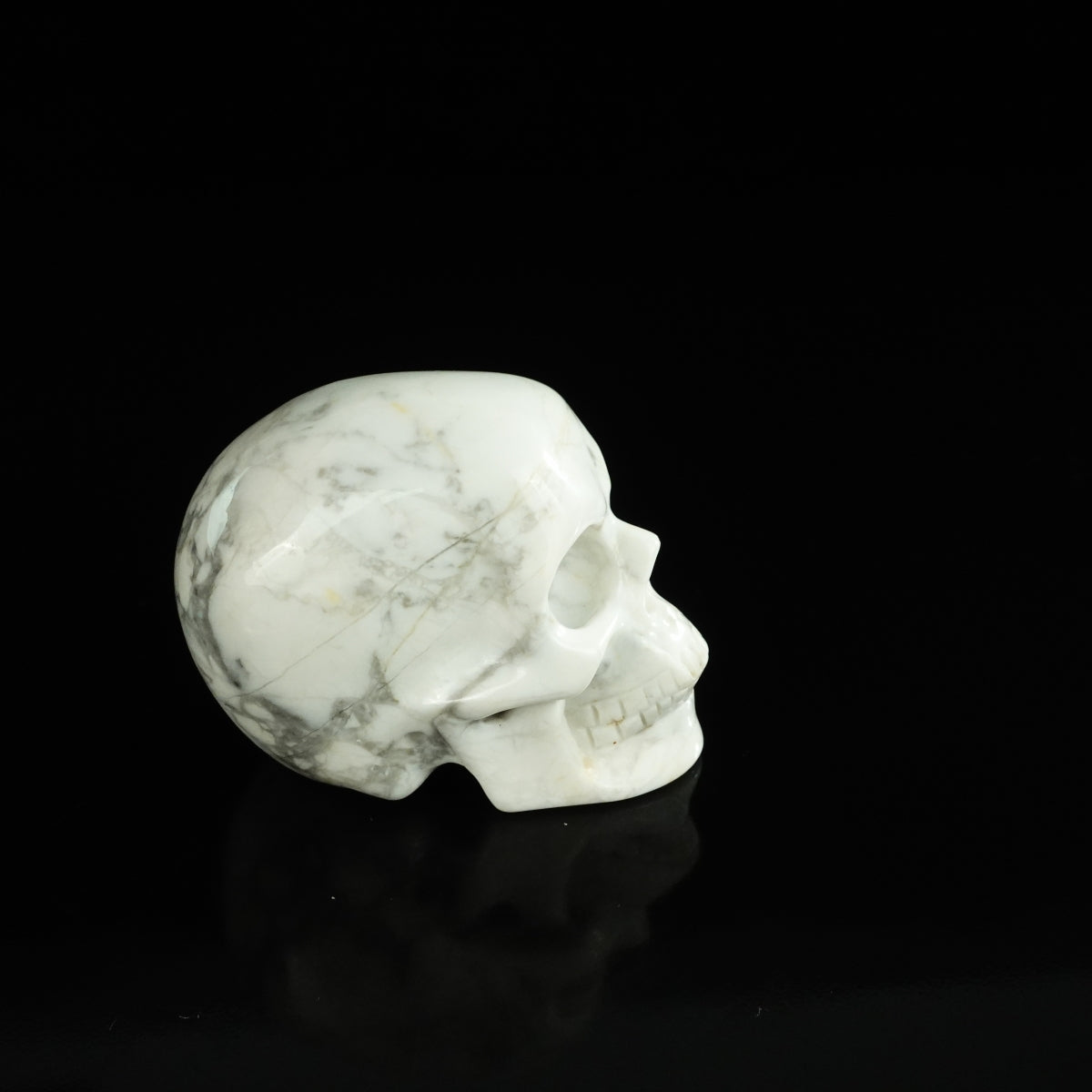 2.2" Howlite Crystal Skull Carving - Unique Piece #HL02