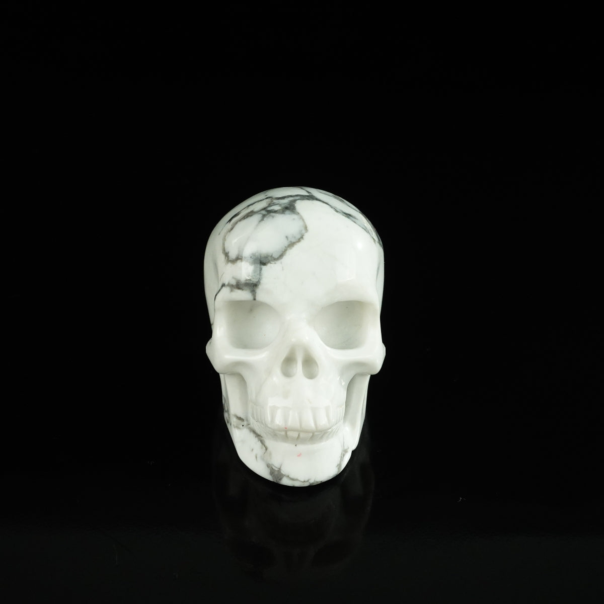 2.2" Howlite Crystal Skull Carving - Unique Piece #HL03