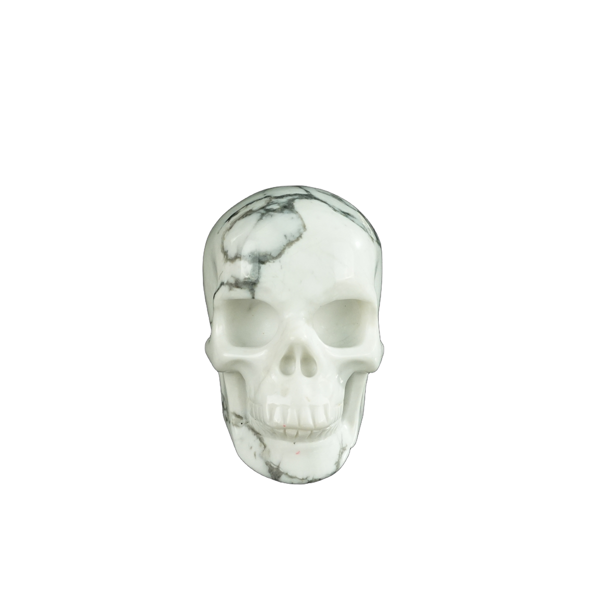 2.2" Howlite Crystal Skull Carving - Unique Piece #HL03
