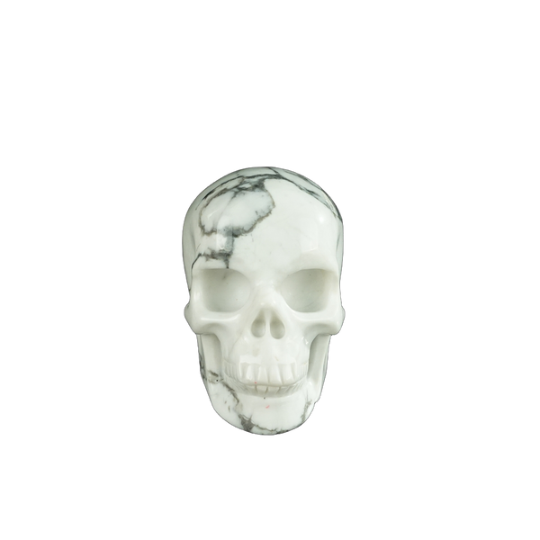 2.2" Howlite Crystal Skull Carving - Unique Piece #HL03