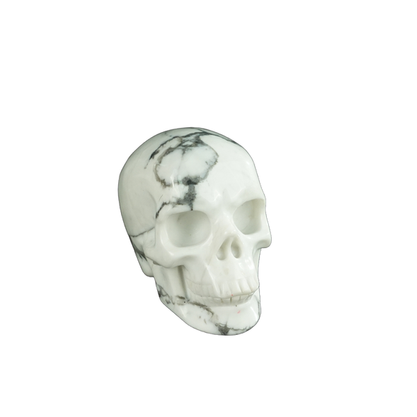 2.2" Howlite Crystal Skull Carving - Unique Piece #HL03 - alternate view