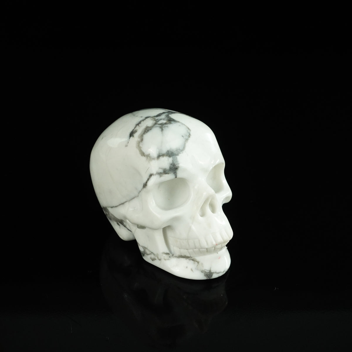 2.2" Howlite Crystal Skull Carving - Unique Piece #HL03