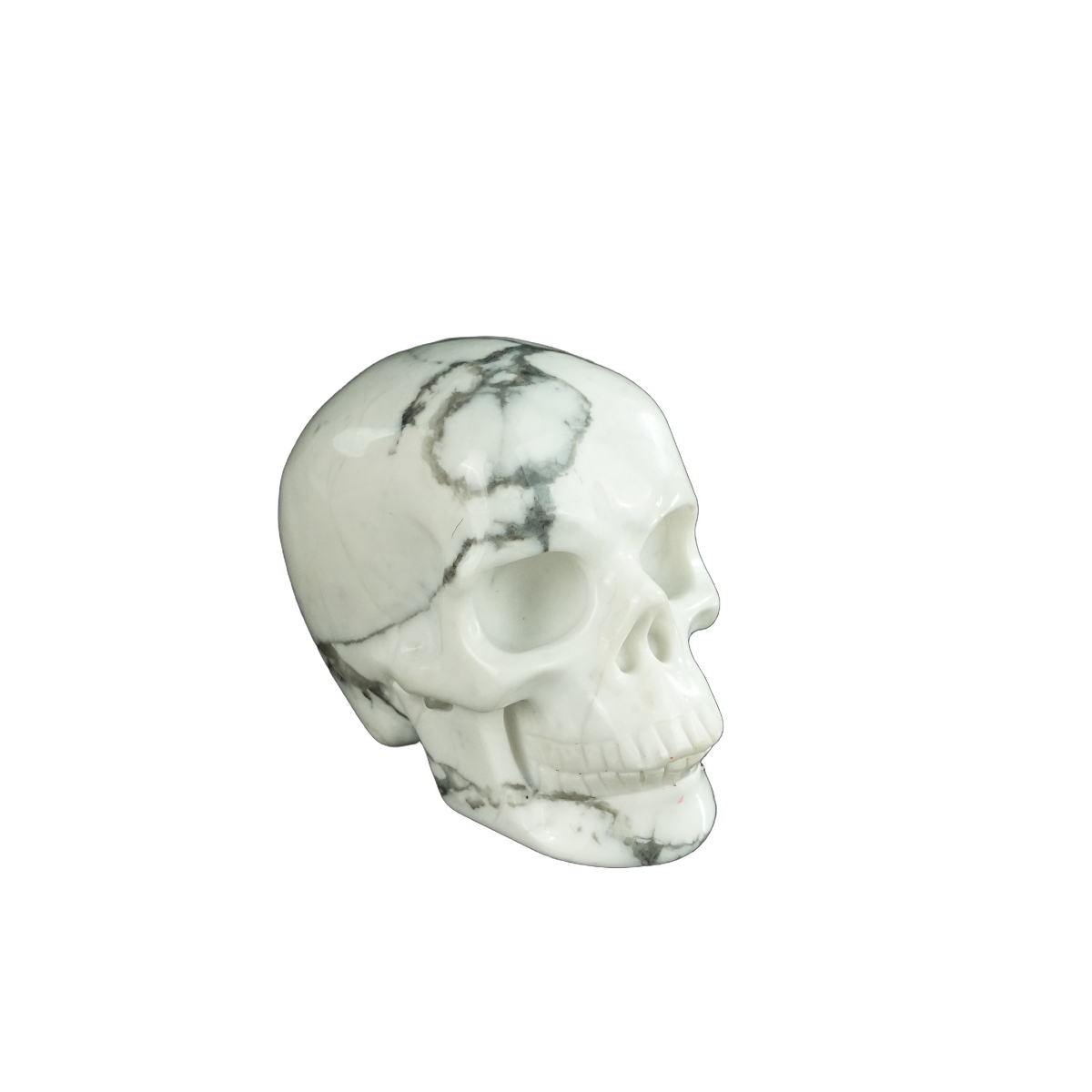 2.2" Howlite Crystal Skull Carving - Unique Piece #HL03