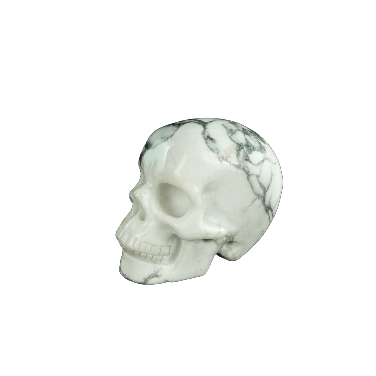 2.2" Howlite Crystal Skull Carving - Unique Piece #HL03