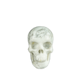 2.2" Howlite Crystal Skull Carving - Hand Carved Decor