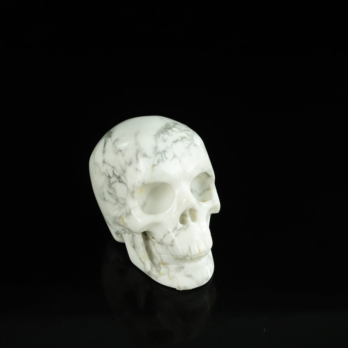 2.2" Howlite Crystal Skull Carving - Unique Piece #HL04