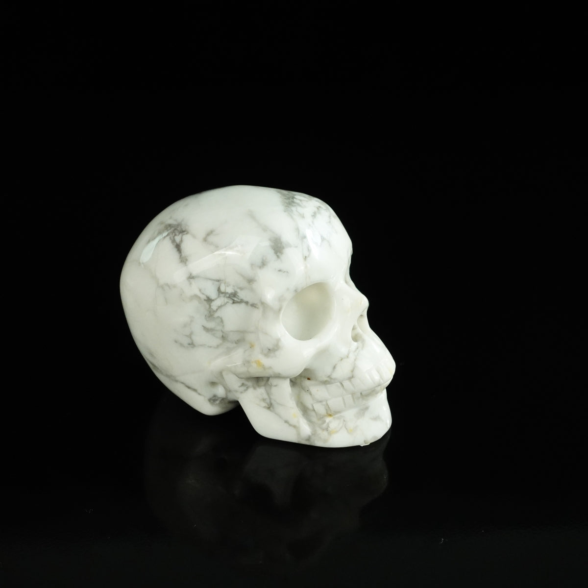 2.2" Howlite Crystal Skull Carving - Unique Piece #HL04