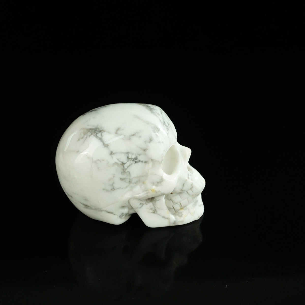 2.2" Howlite Crystal Skull Carving - Unique Piece #HL04