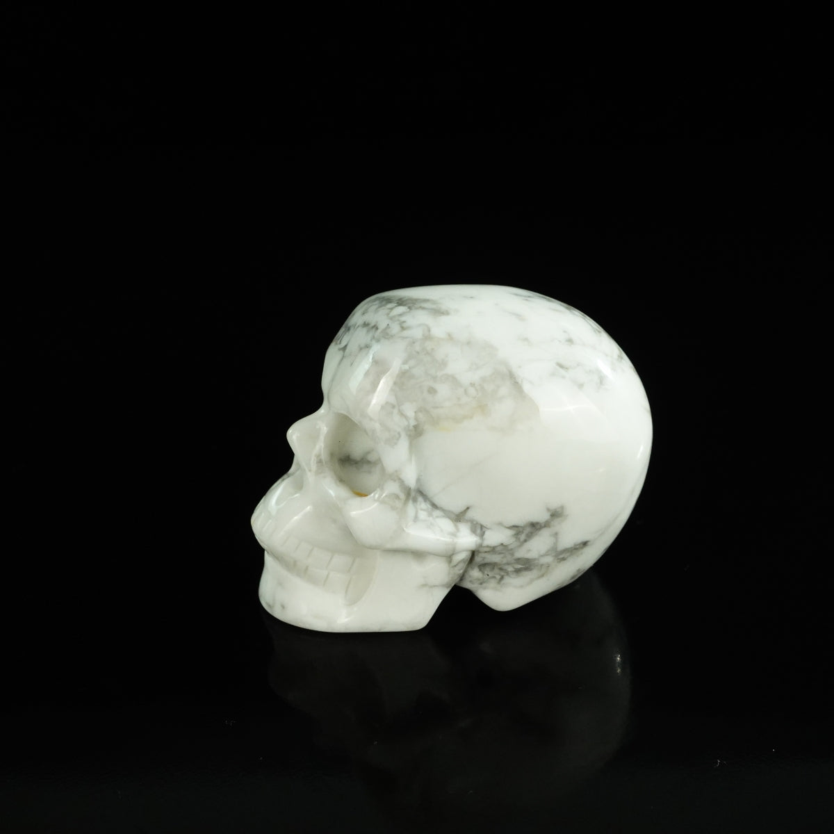 2.2" Howlite Crystal Skull Carving - Unique Piece #HL04