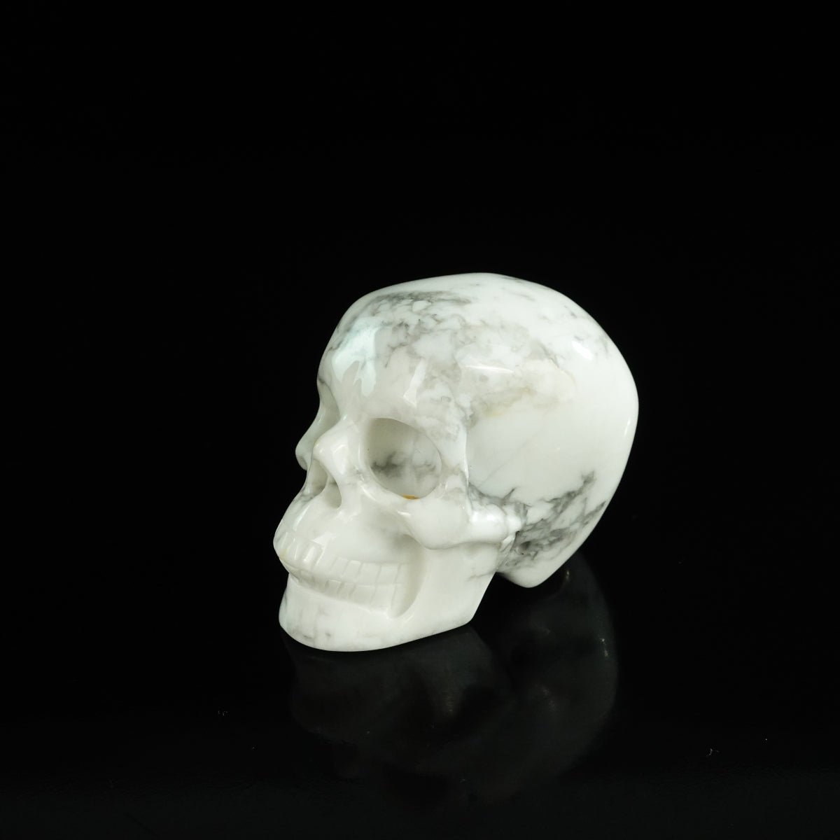 2.2" Howlite Crystal Skull Carving - Unique Piece #HL04