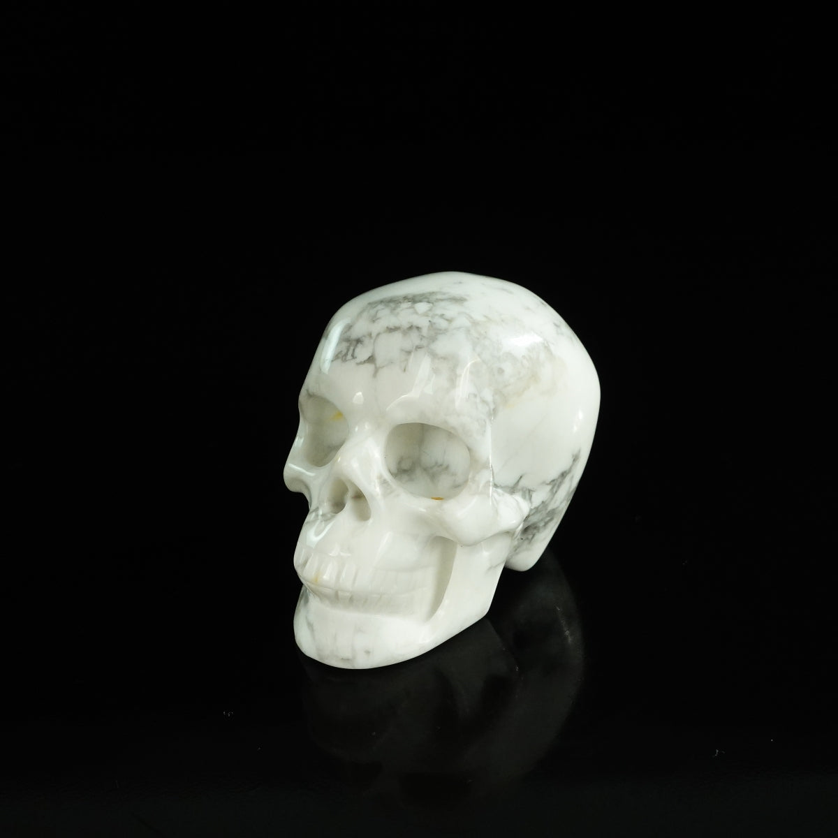 2.2" Howlite Crystal Skull Carving - Unique Piece #HL04