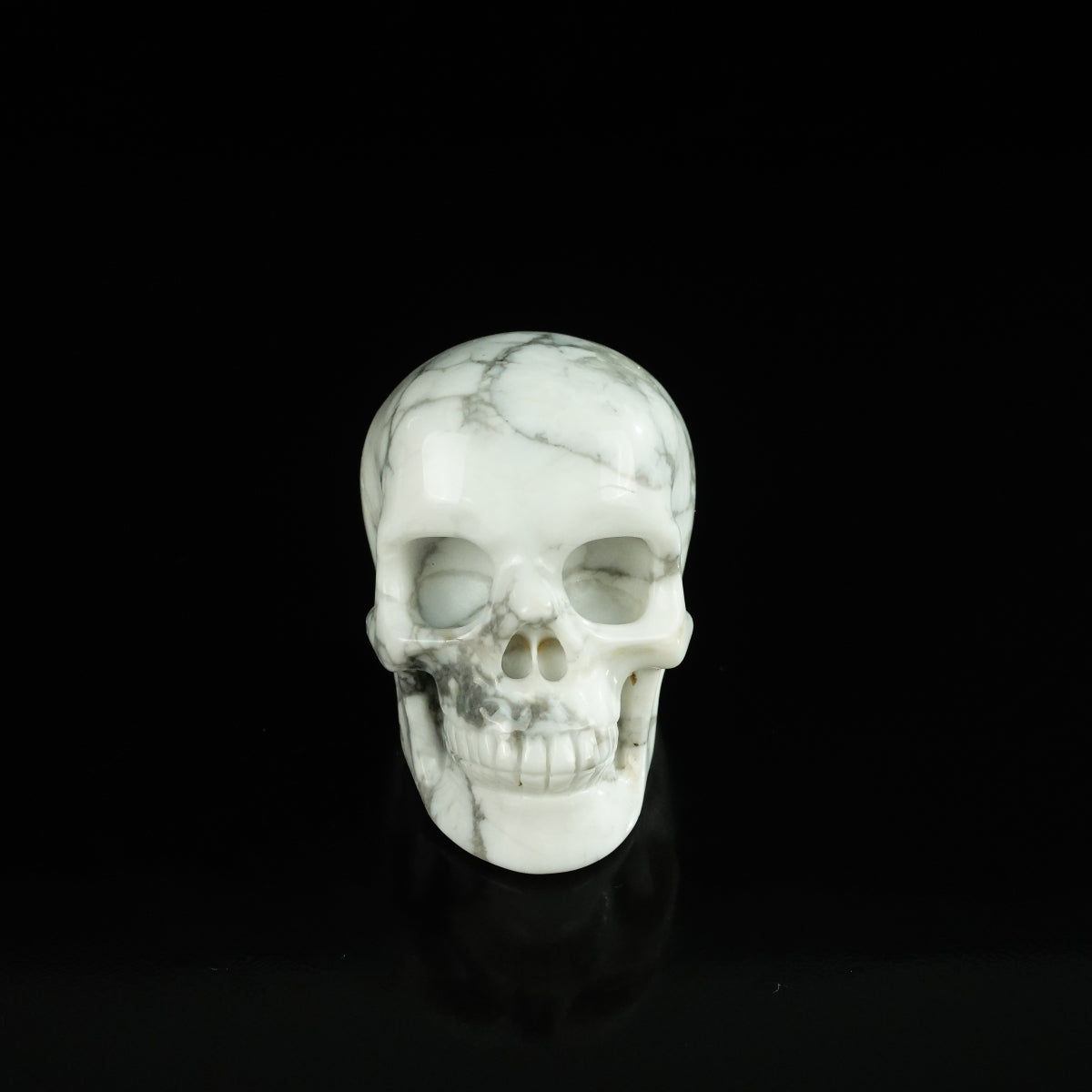 2.2" Howlite Crystal Skull Carving - Unique Piece #HL05