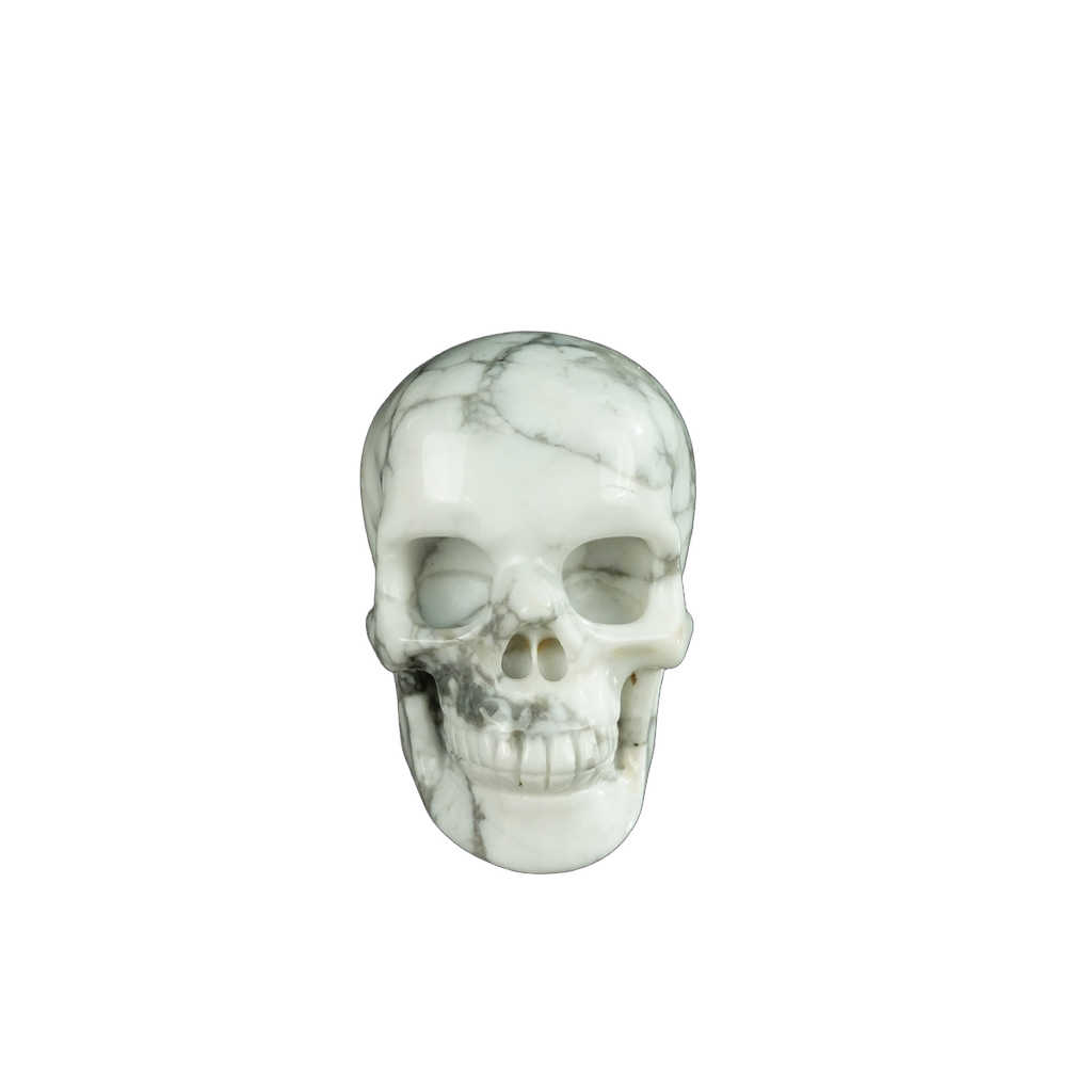 2.2" Howlite Crystal Skull Carving - Unique Piece #HL05