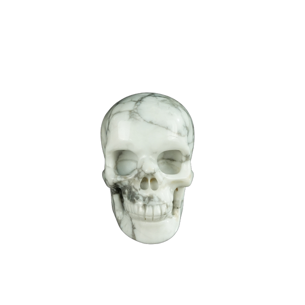 2.2" Howlite Crystal Skull Carving - Unique Piece #HL05