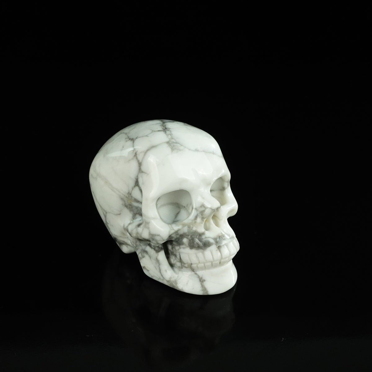 2.2" Howlite Crystal Skull Carving - Unique Piece #HL05