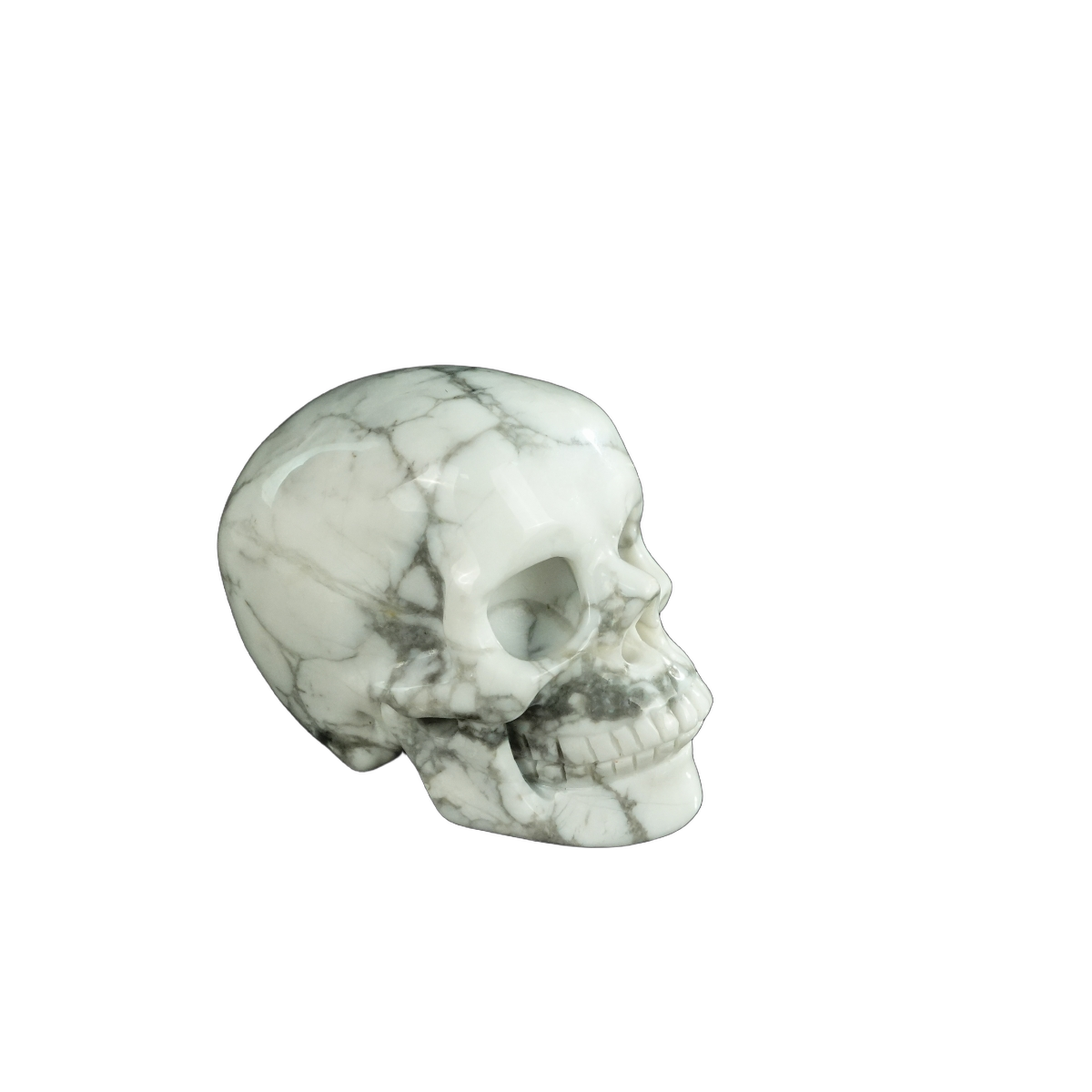 2.2" Howlite Crystal Skull Carving - Unique Piece #HL05