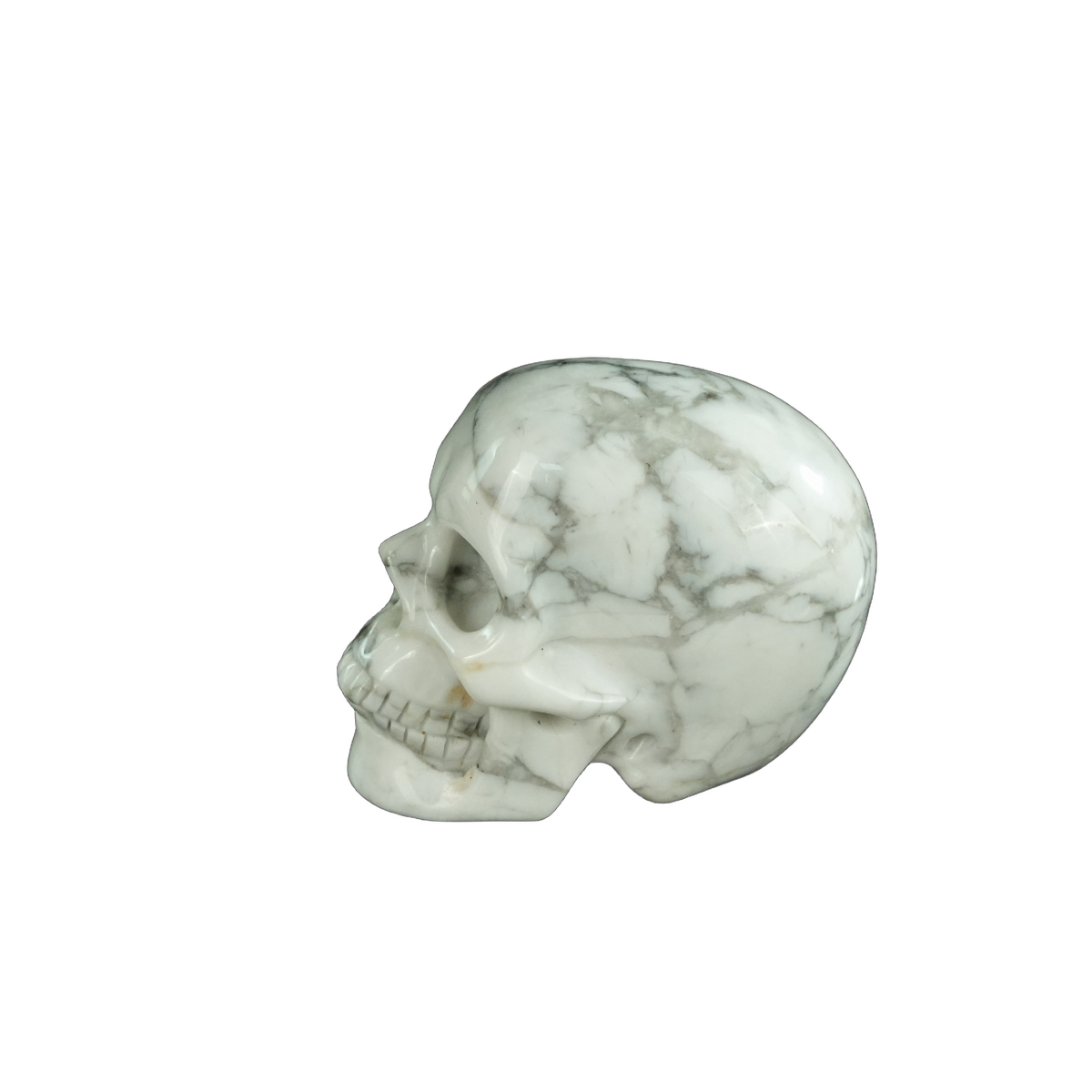 2.2" Howlite Crystal Skull Carving - Unique Piece #HL05