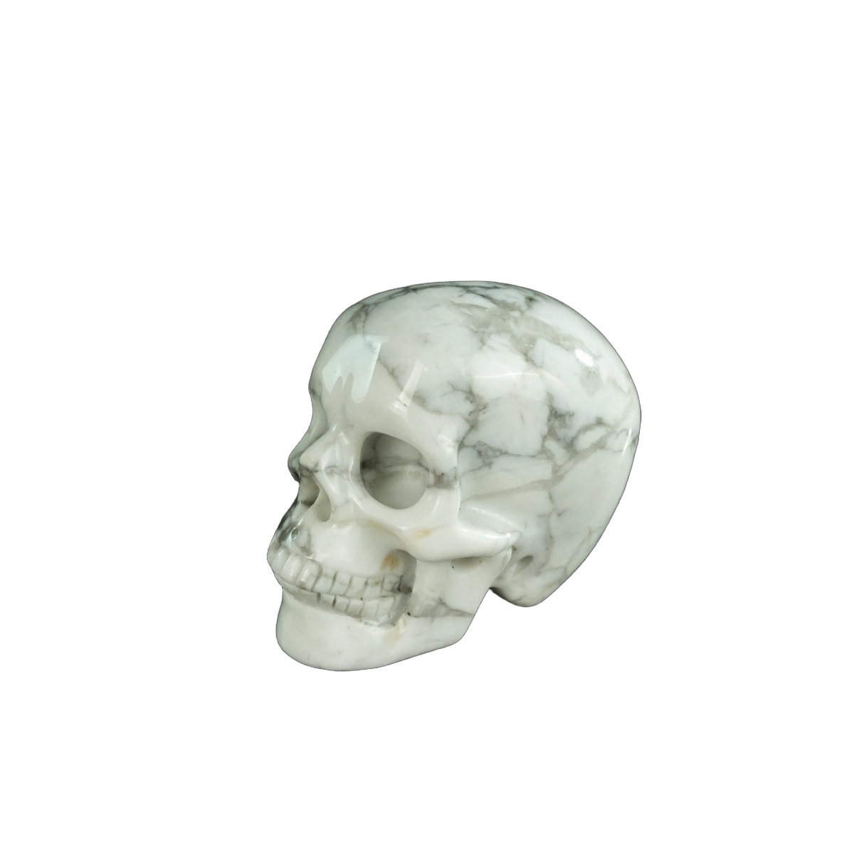 2.2" Howlite Crystal Skull Carving - Unique Piece #HL05