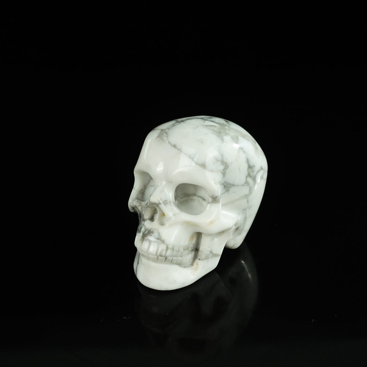 2.2" Howlite Crystal Skull Carving - Unique Piece #HL05