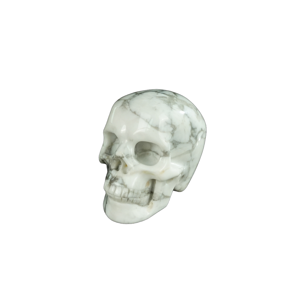 2.2" Howlite Crystal Skull Carving - Unique Piece #HL05