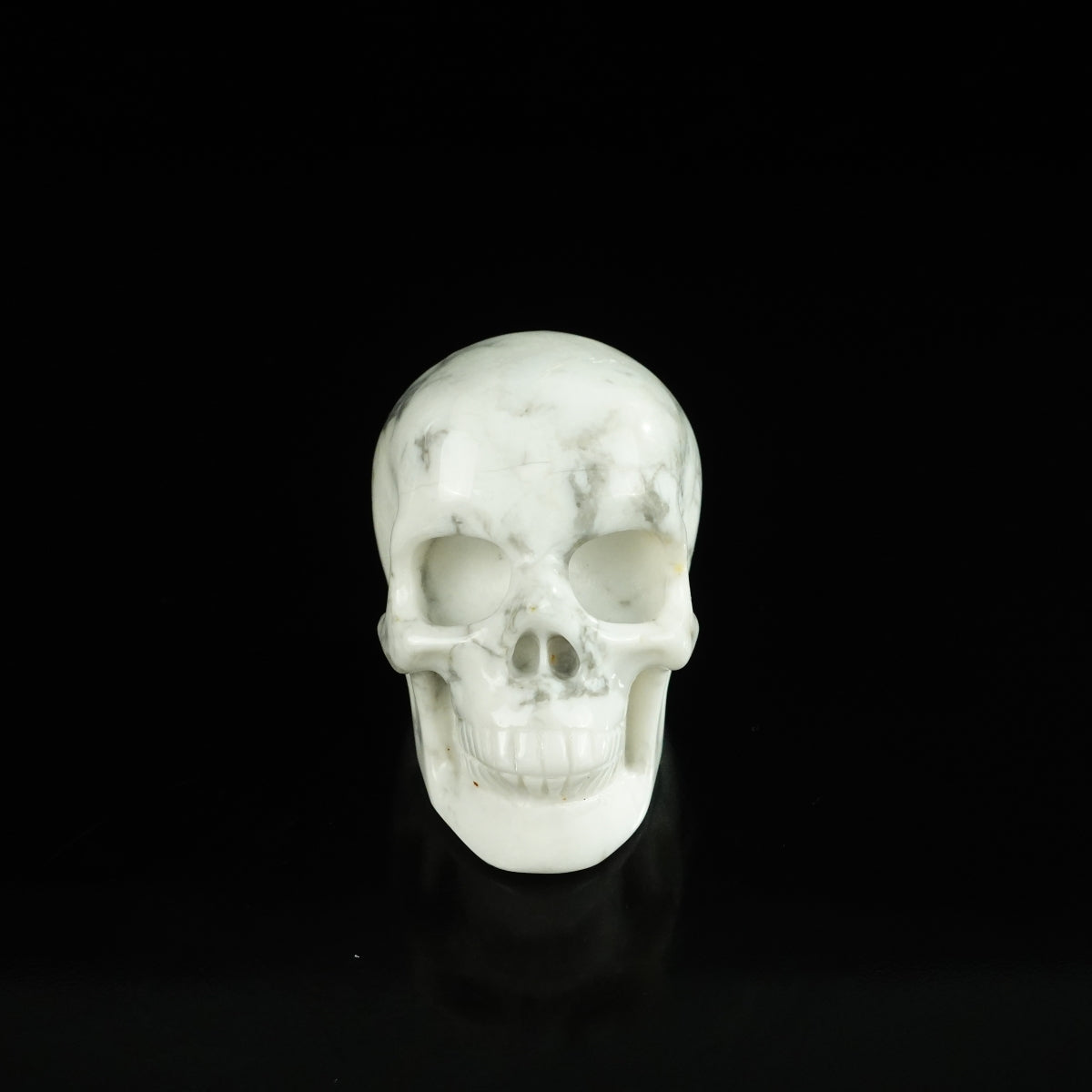 2.2" Howlite Crystal Skull Carving - Unique Piece #HL06