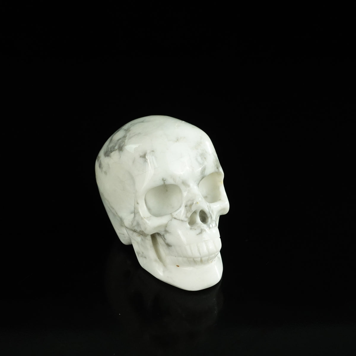 2.2" Howlite Crystal Skull Carving - Unique Piece #HL06