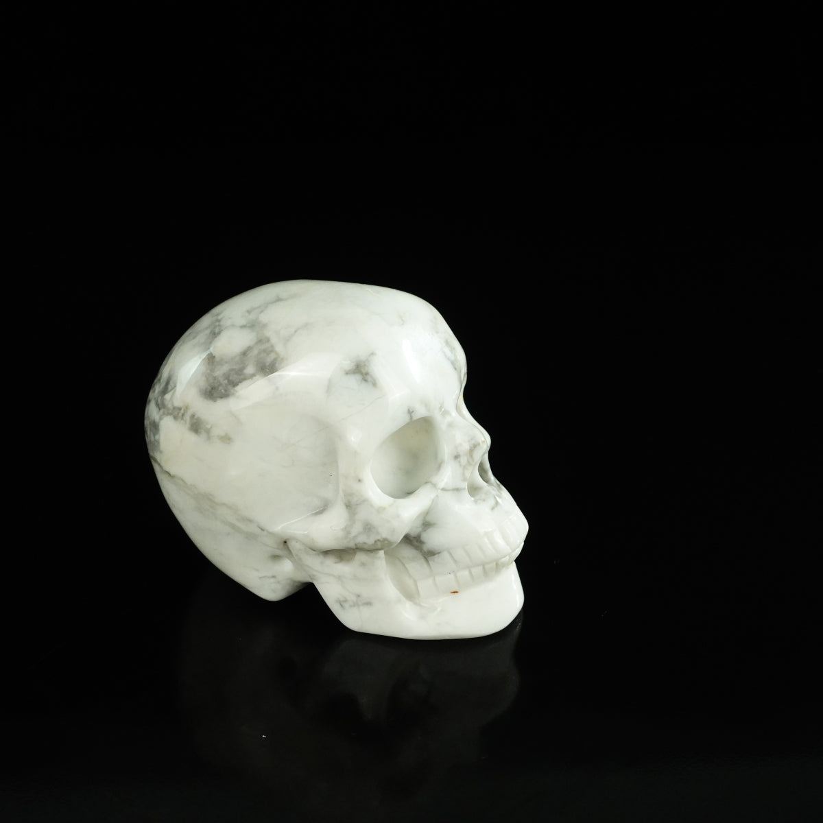 2.2" Howlite Crystal Skull Carving - Unique Piece #HL06