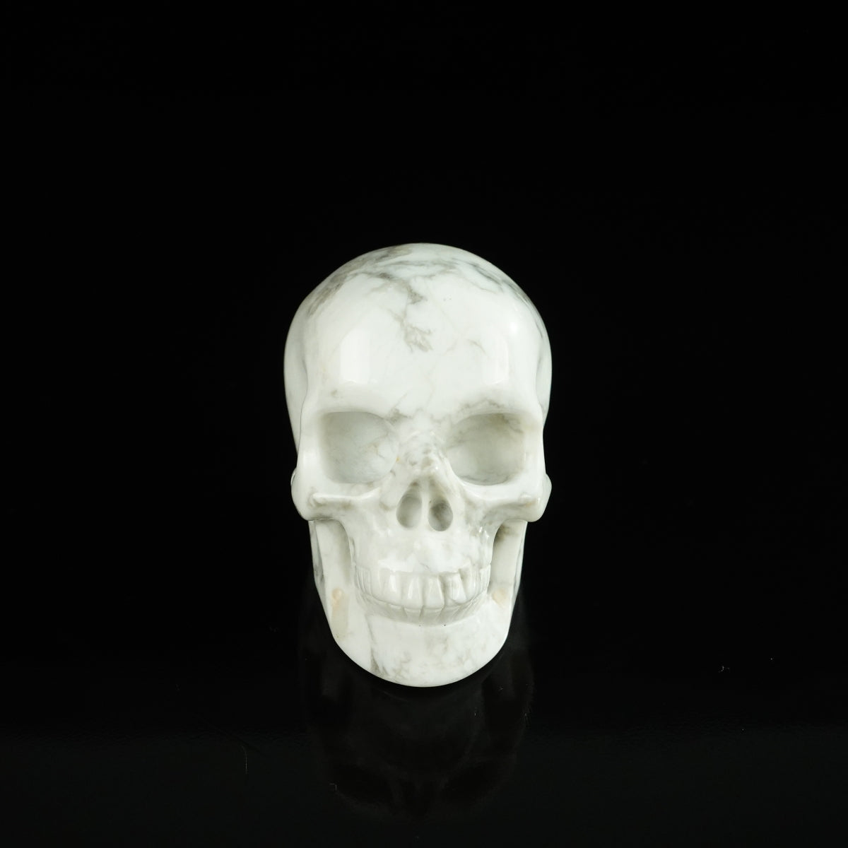 2.2" Howlite Crystal Skull Carving - Unique Piece #HL07