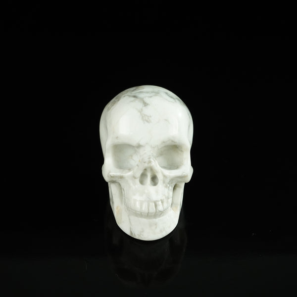 2.2" Howlite Crystal Skull Carving - Unique Piece #HL07