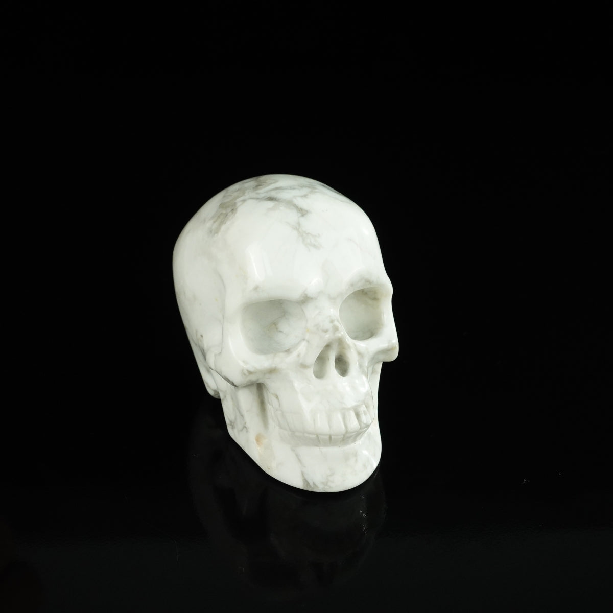 2.2" Howlite Crystal Skull Carving - Unique Piece #HL07