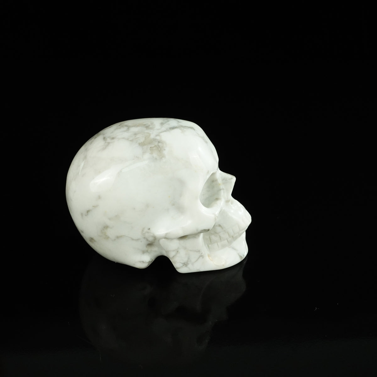 2.2" Howlite Crystal Skull Carving - Unique Piece #HL07