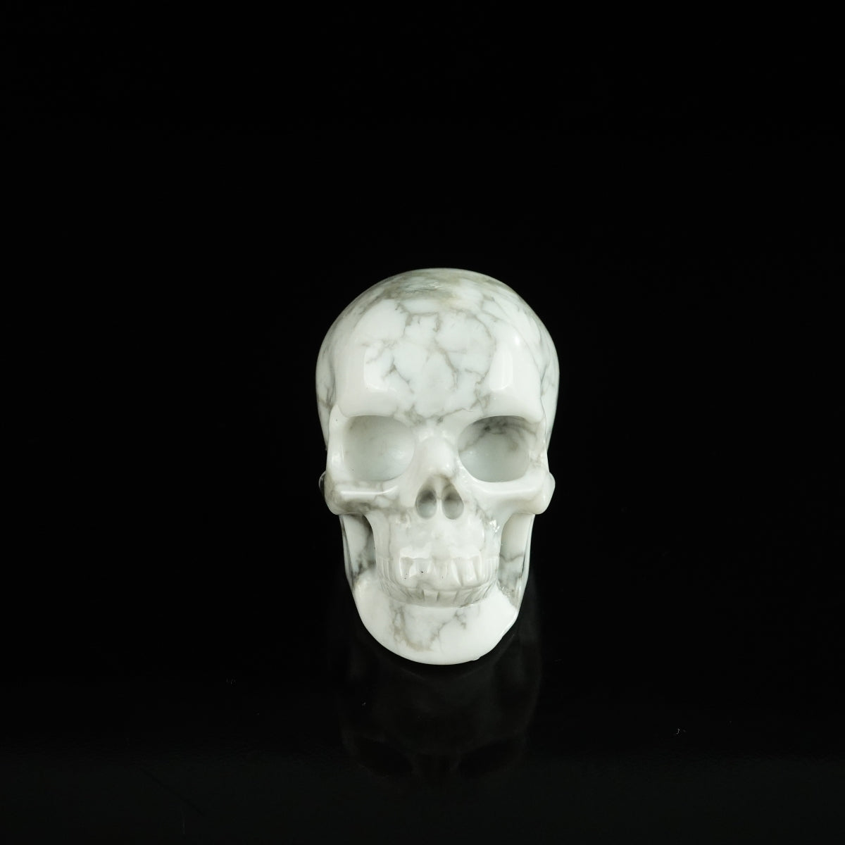 2.2" Howlite Crystal Skull Carving - Unique Piece #HL08