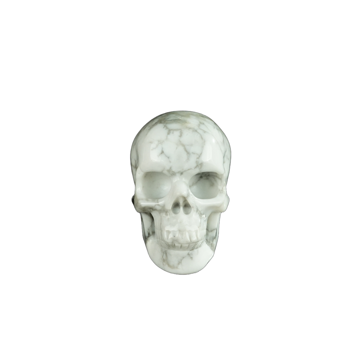 2.2" Howlite Crystal Skull Carving - Unique Piece #HL08