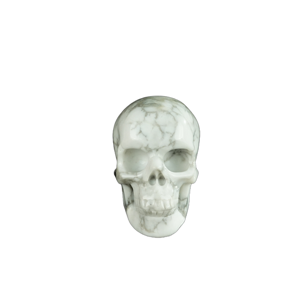 2.2" Howlite Crystal Skull Carving - Unique Piece #HL08